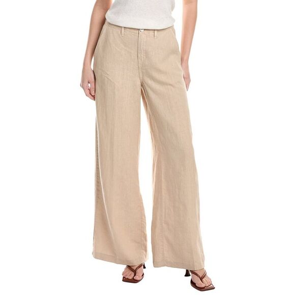 L’Agence Womens L'agence Brie Wide-Leg Linen Pant Tan